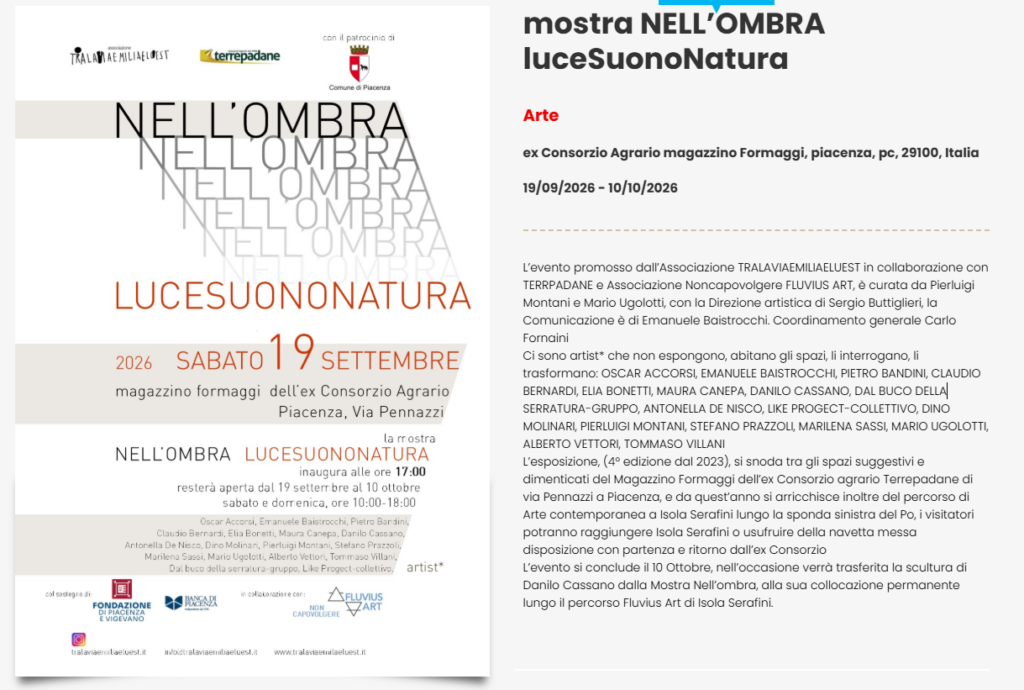 mostra NELL’OMBRA luceSuonoNatura